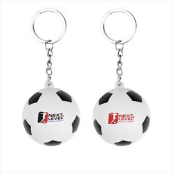 KH20115 Soccer Ball Stress Reliever Keychain With Custom Imprint